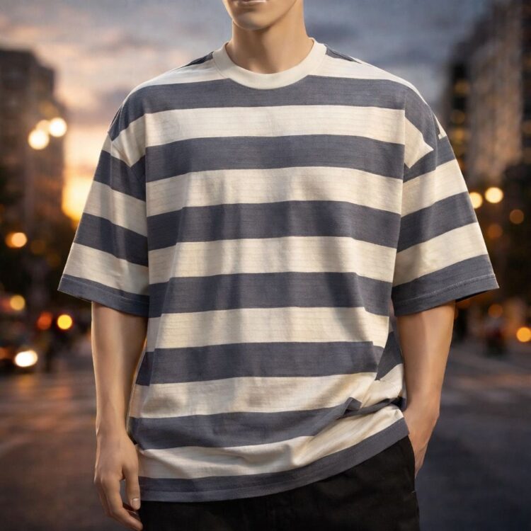 تیشرت مردانه UNG طوسی-شیری